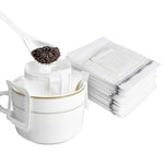HASTHIP® 50pcs Hanging Ear Drip Coffee Filter Bags,Disposable Single Serve Coffee Filter Paper Pouch,Portable Pour Over Food Grade Filters Convenient Travel Brewing Bags