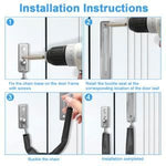 HASTHIP Security Door Chain Lock for Apartments with 6.2 in Chain and Screw Fix Design