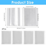 HASTHIP® 40-Photo Clear Cover Photo Albums, 4x6-Inch, 4-Pack to Store and Display Memories, Vacations, Events, Weddings-ClearPlastic