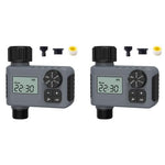 HASTHIP® Outdoor Garden Hose Faucet Timer Programmable Water Sprinkler with Rain Delay Manual Automatic Drip Irrigation 2PCS