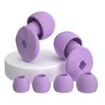 HASTHIP® Tapones para Dormir - Tapones de Oídos Ultra Suaves, Reducción de Ruido, Multi-Tamaños, Color Púrpura, Cómodos para Sueño, Viaje y Descanso