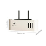 HASTHIP® Wall Shelf for Wireless WiFi Router Wall Mounted WiFi Rounter Open Storage Case No Drill Cable Organizer Universal Wireless Router Organizer,12.2x2.17x4.33 ''