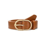 HASTHIP® Cinturón de Mujer para Jeans y Pantalones con Hebilla Dorada, Cinturón Elegante para Vestidos, Correa Ajustable Marrón