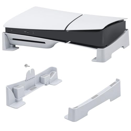 HASTHIP® Verilux Base Horizontal para PS5 Slim/Pro, Soporte Antideslizante Duradero para Consola PlayStation 5 Slim/Pro Digital y Ultra-HD, Accesorio de Instalación Fácil, Diseño Seguro y que Ahorra