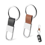 HASTHIP® 2Pcs Leather Car Keychain, Men's and Women's Keys with Gift Box, Genuine Leather Keychain with Key Ring and Belt Buckle, Gifts for Men and Women