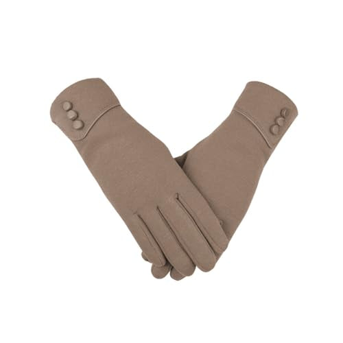 HASTHIP® Guantes de Invierno para Mujer,Guantes Térmicos Forrados en Felpa,Pantalla Táctil Antideslizantes Impermeables para Frío Ciclismo Esquí y Actividades al Aire Libre