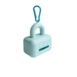 HASTHIP® Dispensador de Bolsas para Excrementos de Perro,Porta Bolsas Silicona con Gancho Metálico,Ligero y Resistente Compatible con Cualquier Correa - Azul