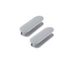 HASTHIP® Pack of 2 Self-Adhesive Aluminium Door Handles, Heavy Duty Pulls for Cupboard, Sliding, Closet, Cabinet, Balcony, Interior Doors, Easy Install, Black