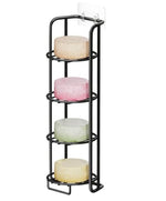 HASTHIP® 4-Tier Shower Soap Shampoo Bar Holder, Self Adhesive & Freestanding Draining Soap Dish Caddy for Bathroom Wall Accesories Decor