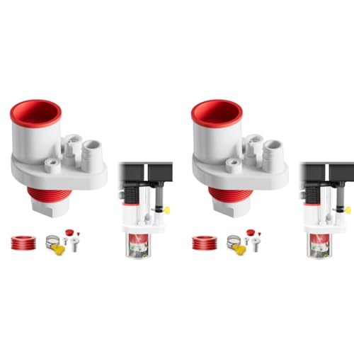 HASTHIP® Kitchen Drain Adapter Anti-backflow Valve Under Sink with Multi Adapters Universal Connector for Dishwasher Laundry Machine Sink 2PCS