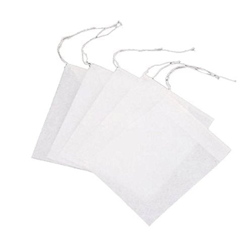 100 Pcs Disposable Tea Filter Bags, New Non-Woven Fabrics Empty Tea Bag with String Heal Filter Paper for Tea Leaf