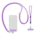 HASTHIP® Phone Neck Strap and Wrist Strap Adjustable Nylon Phone Sling Strap with Attachment Insert Quick Release Phone Strap Phone Shoulder Strap Universal Phone Strap Lanyard, Purple