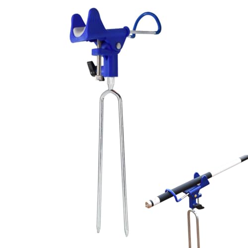 HASTHIP® Fishing Rod Holder for Bank Fishing,360° Adjustable Universal Pole Stand,Durable Portable Equipment for Rods up to 26.2Ft Rust-Resistant Accessories Anglers
