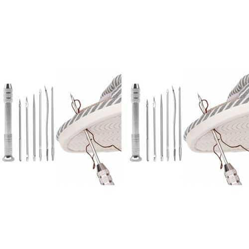 HASTHIP® 14PCS Needle Awl Leather Sewing Set Shoes Repair Tool Kits Tools for Shoe Repairing DIY Handmade