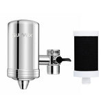 HASTHIP® 304 Stainless Steel Tap Water Filter with Activated Carbon, Leak-Proof Hard Water Softener, Home Kitchen and Bathroom Sink Filtration System