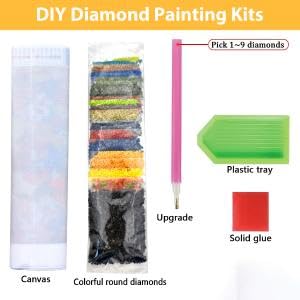 Diamond Painting Kit - 12x16inch White Cat Diamond Painting Kits, 5D Diamond Painting Kit for Adults & Kids, Very Suitable for Home Leisure and Wall Decoration, Gift for Kids and Adults