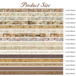 HASTHIP 16 Rolls Vintage Washi Tape Set with Handwritten Antique Patterns for Journals and Crafts