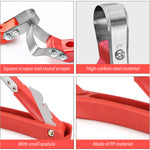 HASTHIP® 2Pcs Tree Draw Debarking Spud Folding Dual End Debarking Tool with Cutter Manganese Steel 3 in 1 Bark Removal Tool
