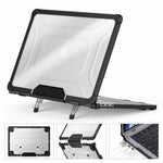 HASTHIP® Laptop Case Cover for MacBook Air 13.6 inch 2022/2024 Sleek Rugged Protective Laptop Case with Riser Feet One-piece Snap-On Case Cover with Ventilation Back, Compatible with M2 A2681/M3 A3113