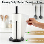 HASTHIP Paper Towel Holder with Anti-Roll Arm and Weighted Base for Countertop Use