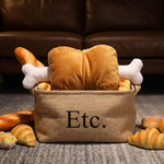 HASTHIP 42CM Meat Bone Plush Pillow with Soft Cotton Filling for Naps and Home Décor