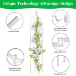HASTHIP® 120cm Climbing Trellis Garden Decorative Plant Flower Trellis Obelisk Trellis Garden DIY Adjustable Climbing Flower Plants Pot for Clematis, Climbing Roses, Tomatoes, Ivy