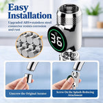 HASTHIP Smart Digital Display Faucet Extender with Two Spray Modes and Stainless Steel Construction