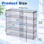 HASTHIP 8-Slot Grey Transparent Car Display Case for 1/64 Scale Cars, Stackable and Wall-Mountable
