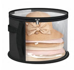 HASTHIP® Oversized Clear Hat Storage Bag for Women, Holds up to 7 Caps Cowboy Hat Organizer for Closet, Wide Brims Hat Case with Carrying Handles (Grey)