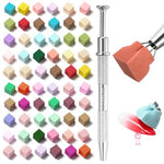 HASTHIP® 100PCS Soft Nail Sponges for Ombre, Colorful Nail Art Sponges With Grabbing Pen, Nails Art Brushes, Gradient Manicure DIY Tools, Professional Accessories Supplies for Nail Art DIY