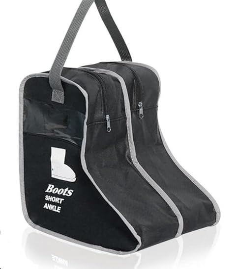 HASTHIP® 1 Pack Portable Boots Storage Bag, Black Shoe Bags for Storage and Travel Dust Proof Travel Shoe Bags (Medium)