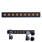HASTHIP Wall Mounted Sunglasses Organizer for Bedroom with 9 PU Loops and Wooden Rack | No Drill Eyewear Display