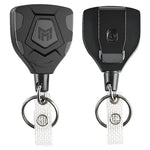 HASTHIP® Heavy Duty Retractable Keychain, Retractable ID Badge Holder Clip, Retractable ID Badge Reel with 31.5 Steel Cord and Key Ring
