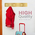HASTHIP® ZIBUYU 6-in-1 Self-Adhesive Wall Hook Rack, No-Drill Sticky Hanger Strip for Bathroom, Kitchen, Wardrobe – Peel and Stick Metal PVC Organizer for Hanging Towels, Keys, Utensils