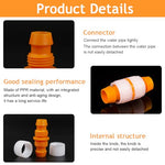 HASTHIP® 1/2 Inch Garden Hose Connector Quick Water Pipe Joint ABS Plastic Universal Release for Gardening Hose Fitting 3PCS