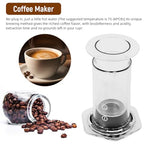 HASTHIP® Press Coffee Maker 4 Stage Brewing Easy Press Coffee Brewing Pot Heat Resistant Food Grade PP Manual Press Detachable Design Portable Coffee Maker for Travel, Camping, Grey