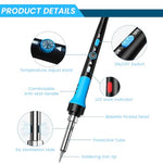 HASTHIP® Soldering Iron Kit with On Off Switch, Adjustable Temperature 200 to 450C, Electric Soldering Kit Set Tool with 5 Tips for Electronics Repair, DIY Electronics Assembly and Circuit Board Work
