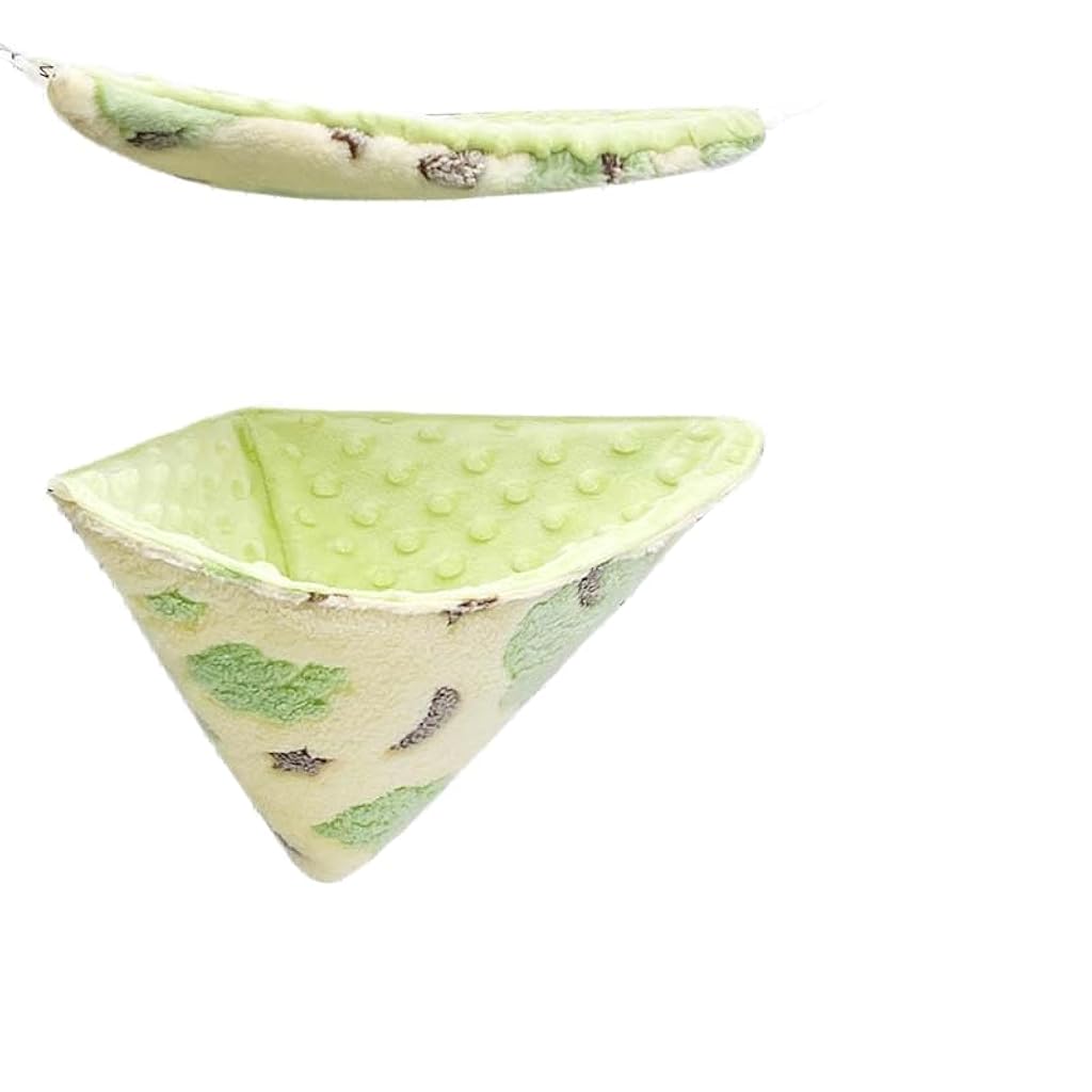 HASTHIP® Guinea Pig Hammock 2Pcs, Small Animal Hanging Bed Hideout, Washable Plush Cage Accessories for Hamsters, Chinchillas, Ferrets, Rats, Rabbits and Hedgehogs