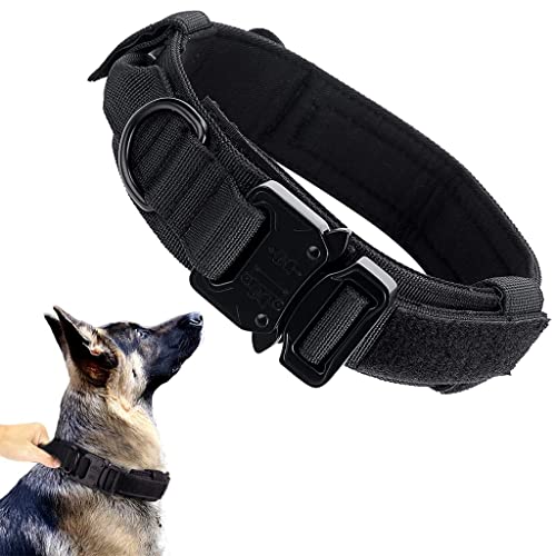 HASTHIP® Dogs Collar Adjustable Nylon Tactical Dog Collar with Strap