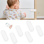 HASTHIP® 6Pcs Drawer Lock for Baby Safety Cabinet Locks Safety Latch Designed Rotatable Fridge Locks Child Proof Self Adhesive Baby Proofing Safety for Cabinet, Wardrobe, Cupboard, Door