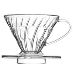 HASTHIP® V60 Plastic Coffee Dripper,Heat Resistant Pour Over Cone with Handle,Reusable Resin Coffee Filter Fits 1-4 Cup Manual Pour-Over Maker for Home Cafe Slow Brewing Alternative to Ceramic Dripper