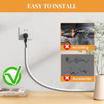 HASTHIP® Cubierta de cable PVC 6,6 pies, autoadhesiva, para suelo, para ocultar cables