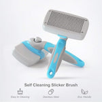 HASTHIP® Avaner Dog Slicker Brush,Self Cleaning Pet Grooming Brush for Shedding,Detangling & Massaging Cat & Dog for Long and Short Hair Gentle Dematting Comb Dogs Cats Rabbits