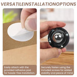 HASTHIP® 12PCS Caster Wheel 360 Swivel Self Adhesive for Small Appliance DIY Modification Heavy Duty Wheels 200Kg Loading Capacity