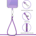 HASTHIP® Phone Neck Strap and Wrist Strap Adjustable Nylon Phone Sling Strap with Attachment Insert Quick Release Phone Strap Phone Shoulder Strap Universal Phone Strap Lanyard, Purple