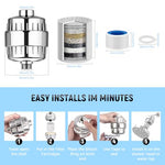 HASTHIP® Softener Shower Filter External Water Filter for Overhead Shower System Multi-Layer Active Remove Odor & Heavy Metal Soften Water