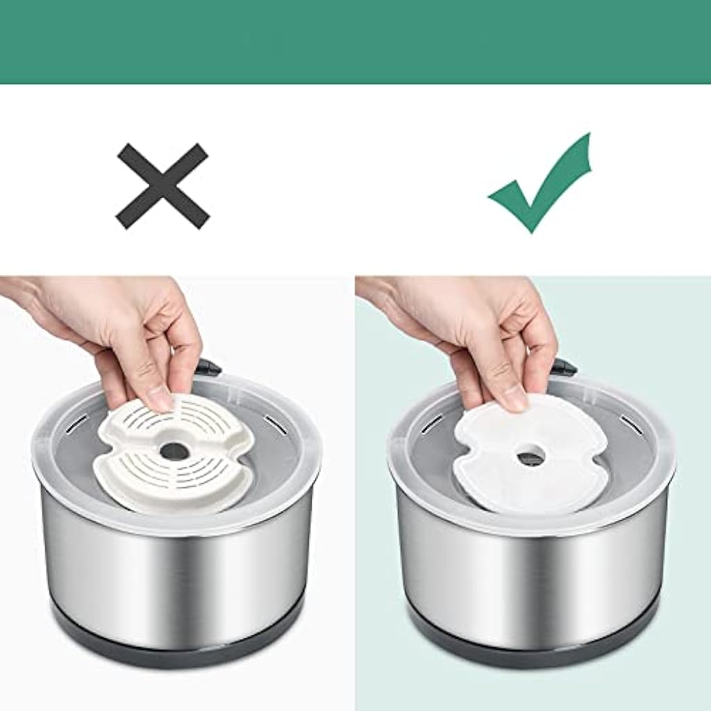 HASTHIP® Filtros para Fuente de Gatos 4 Unidades, Repuestos Compatibles con Fuente Qpet, Sistema Triple Filtración con Carbón Activado y Resina, Agua Limpia para Mascotas Perros y Gatos