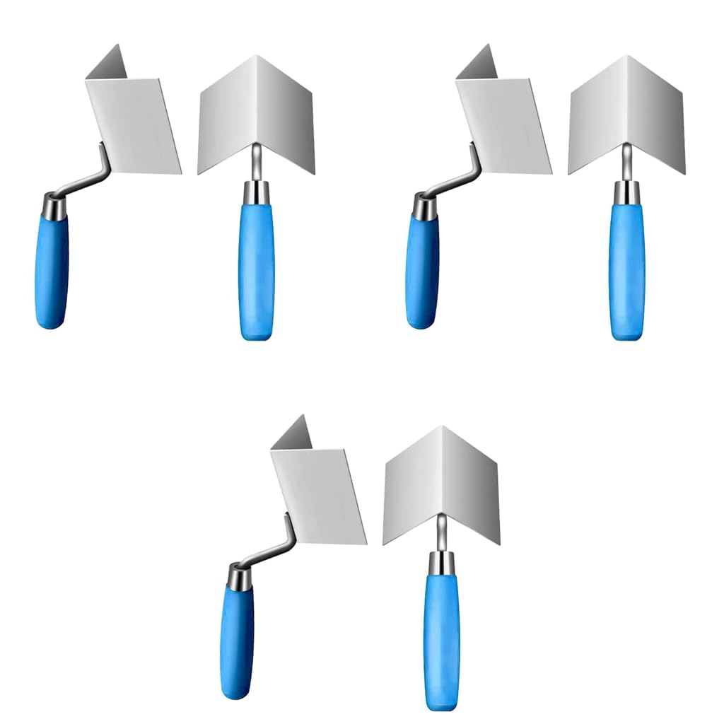 HASTHIP Stainless Steel Trowel Set for Plastering with Hand Welded Sharp Corner Blade 80 x 60mm