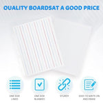 HASTHIP® 2Pcs Magnetic Small White Board Cards - 30x23cm Double Sided Lined & Blank, Dry Erase Writing Boards with Sponge Eraser & Storage Bag for Kids, Students, School & Home Learning