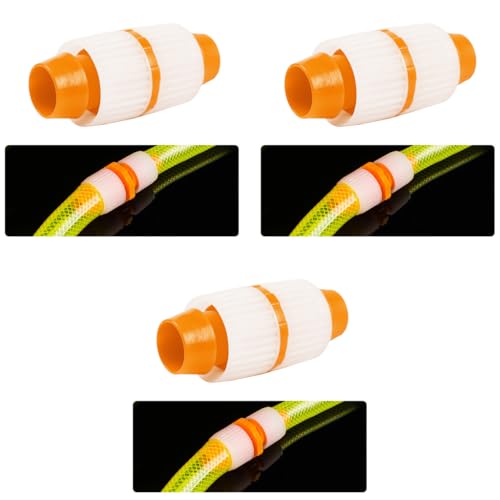 HASTHIP® 1/2 Inch Garden Hose Connector Quick Water Pipe Joint ABS Plastic Universal Release for Gardening Hose Fitting 3PCS